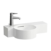 КЕРАМИЧЕСКАЯ МИНИ-РАКОВИНА С ПОЛОЧКОЙ СПРАВА 55 СМ LAUFEN VAL, БЕЛЫЙ МАТОВЫЙ (H8152837571051)