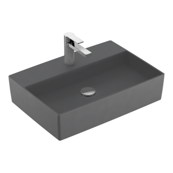 РАКОВИНА НАКЛАДНАЯ 60Х42 VILLEROY&BOCH MEMENTO 2.0, GRAPHITE (4A0761I4)