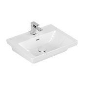 РАКОВИНА 55Х44 VILLEROY&BOCH SUBWAY 3.0, WHITE ALPIN CERAMICPLUS (4A7055R1)