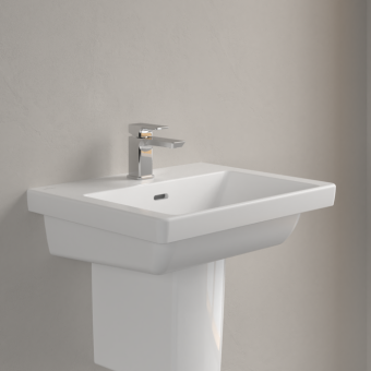 РАКОВИНА 55Х44 VILLEROY&BOCH SUBWAY 3.0, STONE WHITE (4A7055RW)