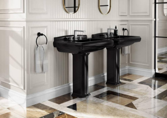 РАКОВИНА ПОДВЕСНАЯ 75Х58 VILLEROY&BOCH HOMMAGE, PURE BLACK (7101A1R7)