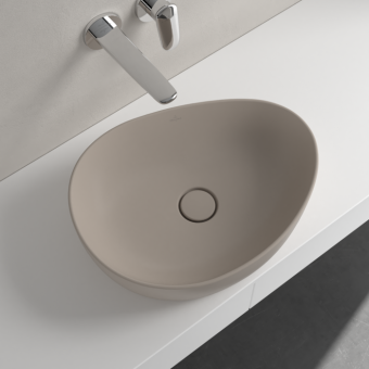 РАКОВИНА НАКЛАДНАЯ АССИМЕТРИЧНАЯ 51Х40 СМ VILLEROY&BOCH ANTAO, ALMOND (4A7351AM)