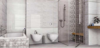 CERAMIKA KONSKIE TIVOLI GREY ONDA RECT 25X75