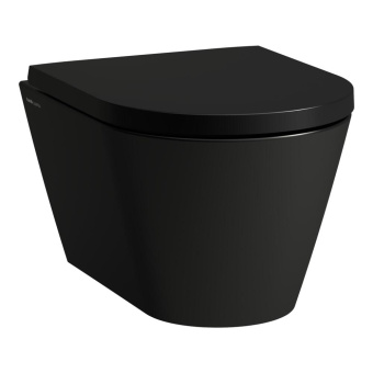ПОДВЕСНОЙ БЕЗОБОДКОВЫЙ УКОРОЧЕННЫЙ УНИТАЗ LAUFEN KARTELL, ЧЕРНЫЙ МАТОВЫЙ (H8203337160001)