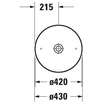 РАКОВИНА 43Х43 СМ DURAVIT CAPE COD, БЕЛЫЙ (2328430000)