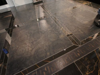 GARDENIA ORCHIDEA ETERNO FASCIA GRECIA ORO CARBON 10X80