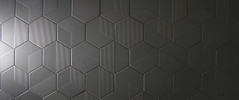 WOW SUBWAY LAB MINI HEXA CANALE ASH GREY MATT 15X17