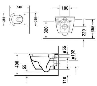 ПОДВЕСНОЙ УНИТАЗ DURAVIT DARLING NEW (2545090000)
