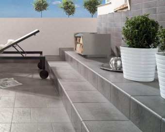 PARADYZ KLINKIER TAURUS GRYS STOPNICA RYFLOWANA PROSTA STRUKTURALNA 30x30