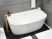 ВАННА ПРИСТЕННАЯ КАМЕННАЯ MIRAGGIO ANNA 160X85 СМ, БЕЛАЯ (0001610)