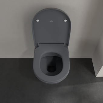 ПОДВЕСНОЙ БЕЗОБОДКОВЫЙ УНИТАЗ VILLEROY&BOCH SUBWAY 2.0, GRAPHITE (5614R0I4)