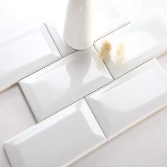 ALMERA CERAMICA BISELADO GMS1201B WHITE 10X20