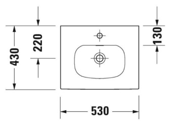 РАКОВИНА 53Х43 СМ DURAVIT VIU, БЕЛЫЙ (2344530000)
