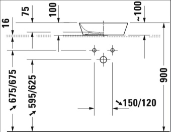 РАКОВИНА 40Х36 СМ DURAVIT CAPE COD, БЕЛЫЙ (2328400000)