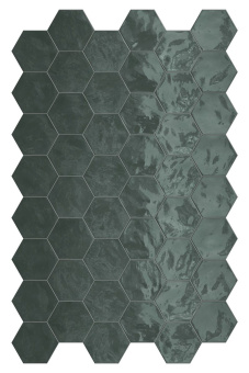 TERRATINTA MAGICA HEXA WALL GREEN ECHO GLOSSY 150X173