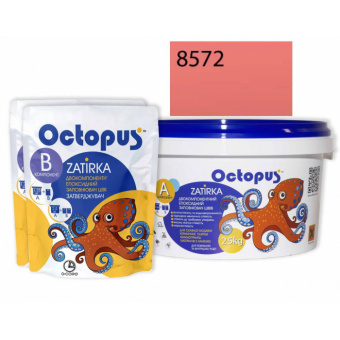 ЭПОКСИДНАЯ ЗАТИРКА OCTOPUS ZATIRKA 2-КОМП. ЦВЕТ КРАСНЫЙ 8572 2,5 КГ (8572-2)