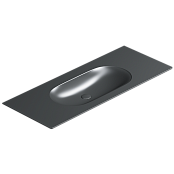 КЕРАМИЧЕСКАЯ РАКОВИНА 125Х50 СМ CATALANO HORIZON, NERO SATINATO (1125HZNS)