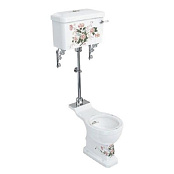 УНИТАЗ-КОМПАКТ BURLINGTON ENGLISH GARDEN (P5D+C1D+T33CHR)