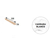 GRES ARAGON CARRARA BLANCO TAPA PELDANO RED. IZDA PZ195 3,6x33