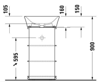 РАКОВИНА 50 СМ DURAVIT WHITE TULIP, БЕЛЫЙ (2365500070)