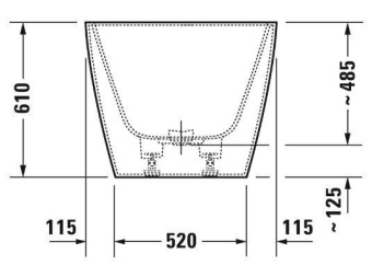 ВАННА КАМЕННАЯ DURAVIT DURASQUARE 160Х75 СМ, БЕЛАЯ (700460000000000)