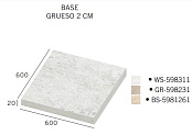 GRESMANC EVOLUTION BASE GRUESO BEIGE STONE 5981261 60X60