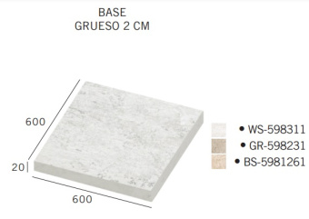 GRESMANC EVOLUTION BASE GRUESO BEIGE STONE 5981261 60X60