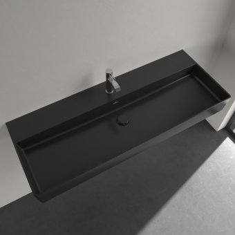РАКОВИНА ПОДВЕСНАЯ 120Х47 VILLEROY&BOCH MEMENTO 2.0, EBONY (4A22C2S5)
