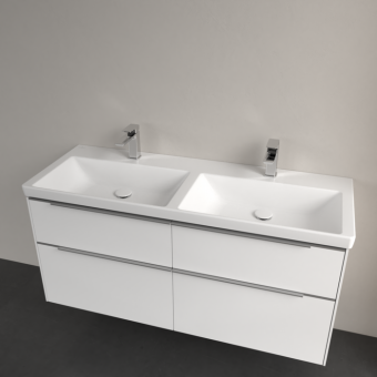 РАКОВИНА 130Х47,5 VILLEROY&BOCH SUBWAY 3.0, STONE WHITE (4A71D1RW)