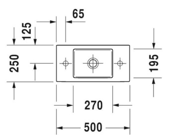 РАКОВИНА 50Х25 СМ DURAVIT VERO AIR, БЕЛЫЙ (0724500000)
