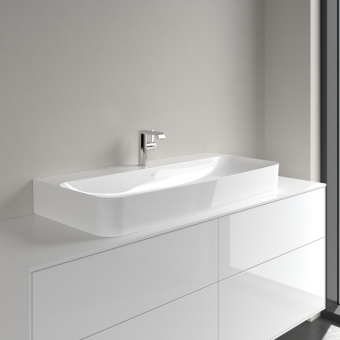 РАКОВИНА НАКЛАДНАЯ 100Х47 VILLEROY&BOCH FINION, WHITE ALPIN (41681BR1)