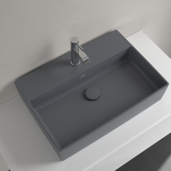 РАКОВИНА НАКЛАДНАЯ 60Х42 VILLEROY&BOCH MEMENTO 2.0, GRAPHITE (4A0761I4)