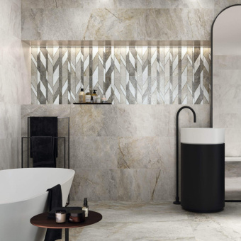 PORCELANITE DOS 1220 SAND RELIEVE RECT 40X120