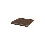 PARADYZ KLINKIER CLOUD BROWN DURO STOPNICA NAROZNA Z KAPINOSEM STRUKTURALNA 33x33