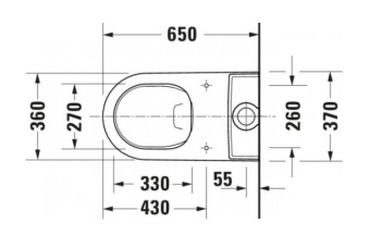 УНИТАЗ НАПОЛЬНЫЙ DURAVIT WHITE TULIP, БЕЛЫЙ (2197090000)