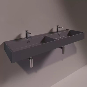 КЕРАМИЧЕСКАЯ РАКОВИНА 141 CМ SIMAS AGILE, MATTE ANTRACITE (AG 141D)