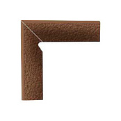 PARADYZ KLINKIER CLOUD ROSA DURO COKOL SCHODOWY DWUELEMENTOWY STRUKTURALNY LEWY 8.1x30