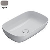 КЕРАМИЧЕСКАЯ РАКОВИНА 60*38 СМ GLOBO T-EDGE, СЕРЫЙ МАТОВЫЙ (B6R60AT)