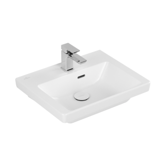 РАКОВИНА 50Х40 VILLEROY&BOCH SUBWAY 3.0, STONE WHITE (4370FFRW)