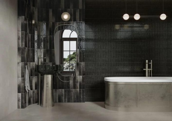 PARADYZ MONPELLI BLACK CEGIELKA MIX STR Блеск 6,5X29,8