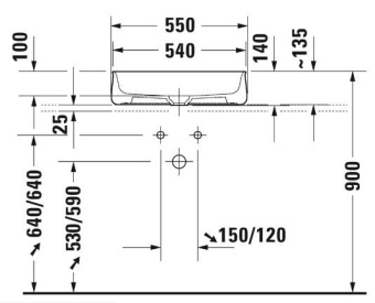 РАКОВИНА 55Х39 СМ DURAVIT ZENCHA, СЕРЫЙ МАТОВЫЙ (2373556779)
