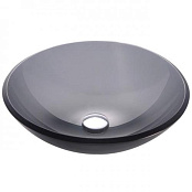 СТЕКЛЯННАЯ РАКОВИНА KRAUS FROSTED BLACK (GV-104FR-12MM)