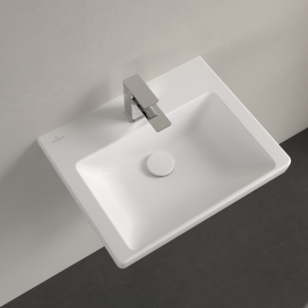 РАКОВИНА 50Х40 VILLEROY&BOCH SUBWAY 3.0, STONE WHITE (437051RW)