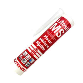 ЭЛАСТИЧНЫЙ КЛЕЙ-ГЕРМЕТИК LITOSIL MS БЕЛОГО ЦВЕТА (LIBRBNC0121)