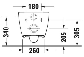 ПОДВЕСНОЙ БЕЗОБОДКОВЫЙ УНИТАЗ DURAVIT RIMLESS VIU, БЕЛЫЙ HYGIENEGLAZE (2573092000)