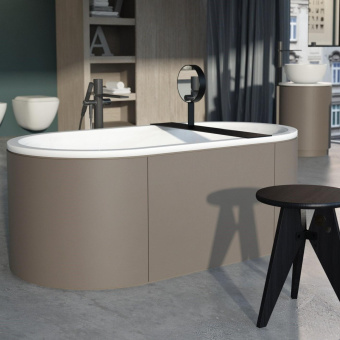 ВАННА ОТДЕЛЬНОСТОЯЩАЯ CIELO ARCADIA CIBELE 160X86 СМ (CIBELE-WHITE+CIBATC-AV)