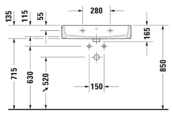 РАКОВИНА 70Х47 СМ DURAVIT VERO AIR, БЕЛЫЙ (2350700027)