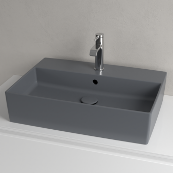 РАКОВИНА НАКЛАДНАЯ 60Х42 VILLEROY&BOCH MEMENTO 2.0, GRAPHITE (4A0760I4)