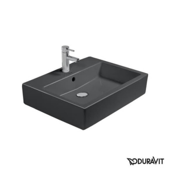 КЕРАМИЧЕСКАЯ РАКОВИНА 60 СМ DURAVIT VERO, ЧЕРНАЯ (0454600800)