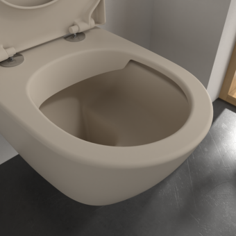 ПОДВЕСНОЙ БЕЗОБОДКОВЫЙ УНИТАЗ VILLEROY&BOCH SUBWAY 2.0, ALMOND (5614R0AM)